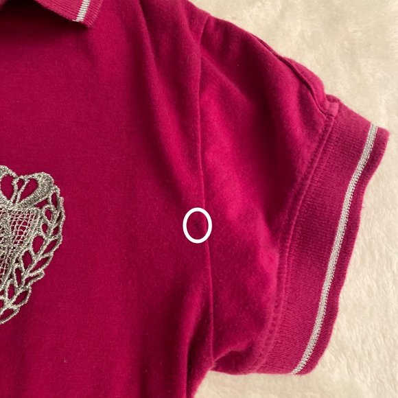 Armani Exchange Fuschia Polo with Crest - Picture 8 of 9